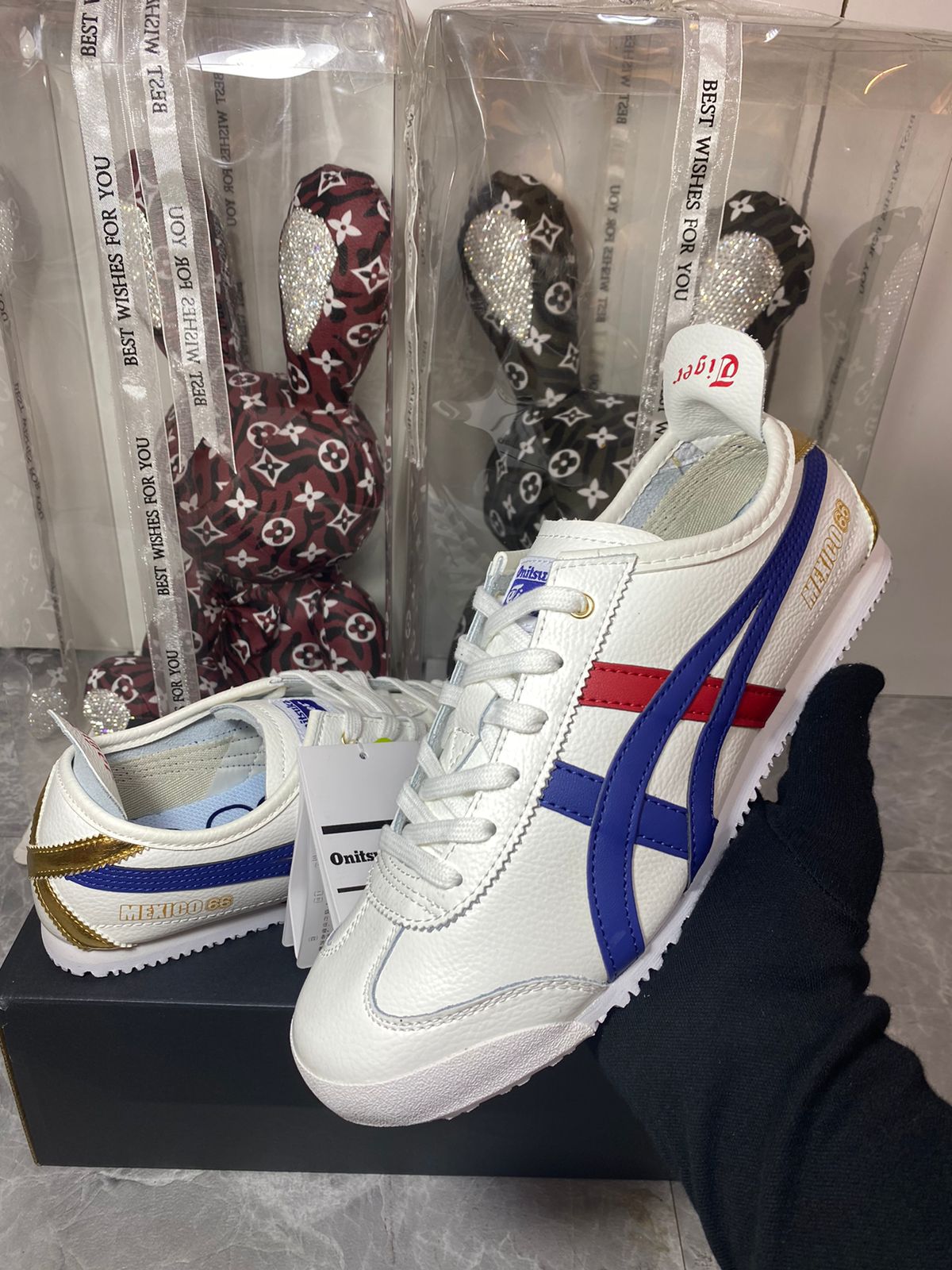 Onitsuka Tiger Mexico 66 White Blue Red Metallic Gold