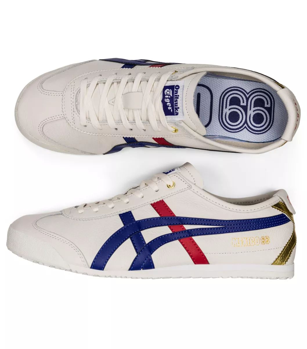 Onitsuka Tiger Mexico 66 White Blue Red Metallic Gold